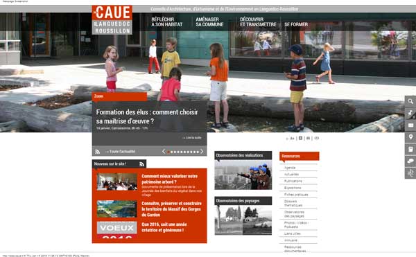 aperçu site caue languedoc roussillon